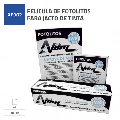 PELICULA DE FOTOLITOS A4 JACTO DE TINTA (PACK DE 100 FOLHAS)