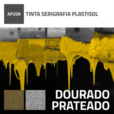 TINTA PLASTISOL DOURADO E PRATEADO