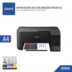 IMPRESSORA DE SUBLIMAÇÃO EPSON  A4 ( INCLUI ALIMENTADORES COM TINTA)